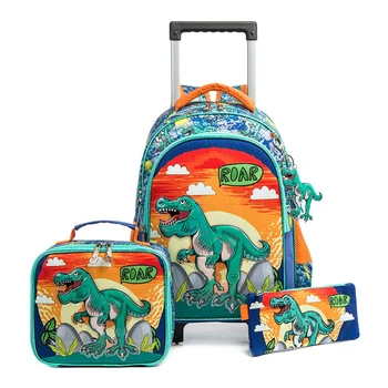 Детская школьная сумка на колесиках для мальчиков, школьный рюкзак-тележка для девочек, водонепроницаемый рюкзак на колесиках для школьных сумок, сумки-тележки
