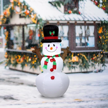 Надувная игрушка-снеговик со светодиодной подсветкой, украшение в виде веточки, Снеговик для Рождественской вечеринки в саду