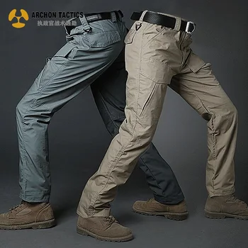 Городской комбинезон, брюки с несколькими мешками, тренировочные брюки для фанатов милитари, тренировочные брюки для спецназа, тактические брюки, мужские водонепроницаемые камуфляжные брюки