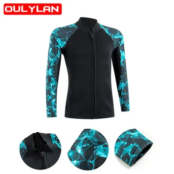 Куртка для дайвинга Oulylan, мужской раздельный гидрокостюм 1,5 мм, неопреновая куртка для подводного серфинга, серфинга, подводной охоты, брюки, одежда для женщин, гидрокостюм