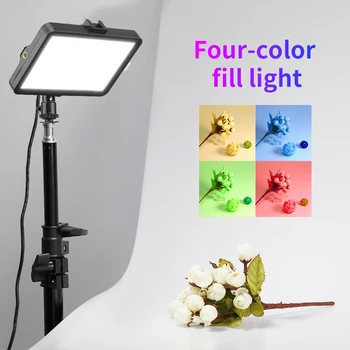 4 Color RGB Filters LED Photography Video Light Panel Lighting Лампа для Фотостудии со Штативом-Подставкой для Прямой Трансляции Youbube