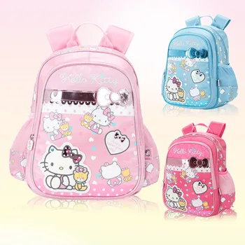 Школьный рюкзак Hello Kitty Sanrio для учащихся начальной школы, Симпатичный Портативный Рюкзак большой емкости для облегчения бремени.