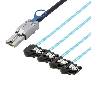 Высококачественный соединительный кабель MINI SAS SFF-8088 на 4 порта SATA 7P для сервера
