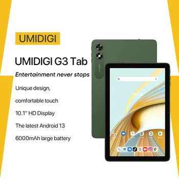 Смарт-планшет UMIDIGI G3 Tab Android 13 с 10,1-дюймовым HD-дисплеем MTK 8766 с мегабатареей емкостью 6000 мАч для мобильного телефона
