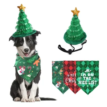 Бандана для домашних животных На Рождество, Теплая шапка для собак, аксессуары для костюмов для косплея на Новый Год