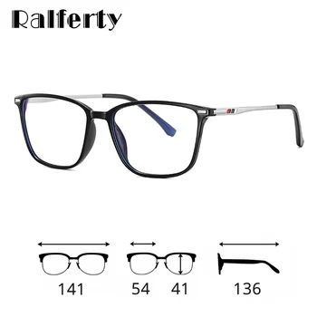Дизайнерские черные квадратные очки Ralferty 2023, Синие легкие очки, компьютерные очки в оправе Для женщин и мужчин, очки для близорукости в прозрачной оправе TR90