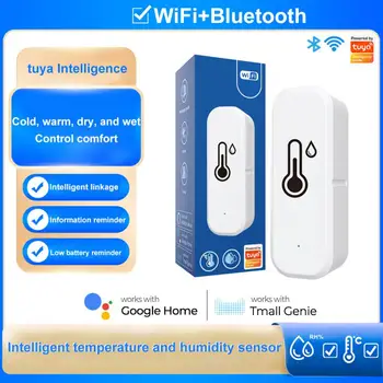 НОВЫЙ Умный Детектор Температуры и Влажности Tuya WiFi/Zigbee Датчик Влажности Smart Home Security Работает С Alexa Google