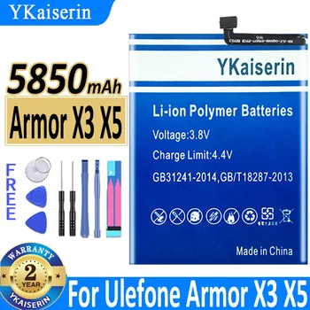 Сменный аккумулятор YKaiserin емкостью 5850 мАч для Ulefone Armor X3 X5 Bateria