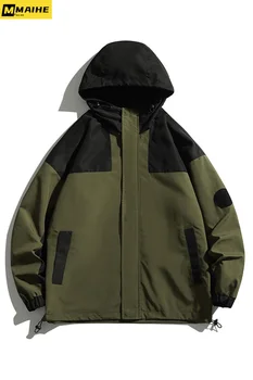 Водонепроницаемая походная куртка Gorpcore, мужская военно-тактическая штормовая куртка, Осенняя новинка, пара тренчей для пешего сафари с капюшоном