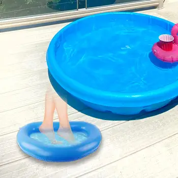 Надувная ванночка для ног, раковина для замачивания ног, прочный аксессуар для ополаскивания ног перед входом в бассейн, нескользящая Многоцелевая синяя