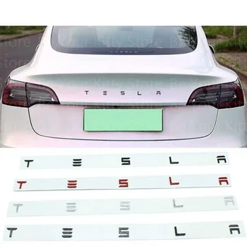 Автомобильная наклейка Внешнее украшение для Tesla Model 3 S X Y ABS крышка багажника эмблема Значок наклейка с логотипом Автомобильные аксессуары Tesla Model Y