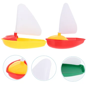 парусники для аквапарка 6шт, пластиковые пляжные игрушки для детей (разные цвета)