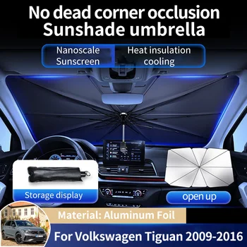 для Volkswagen VW Tiguan 5N 2009 ~ 2016 Солнцезащитный козырек на переднее стекло автомобиля Солнцезащитный Козырек Зонтик Аксессуары для защиты лобового стекла автомобиля