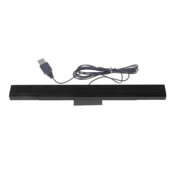 Проводная сенсорная панель USB для WII, сменный приемник сигнала инфракрасного датчика движения с ИК-лучом для системы Wii с подставкой-черный