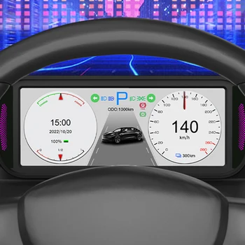 Приборная Панель HUD 6,8-Дюймовый Экран Цифровой Спидометр Электронный Головной Дисплей Умный Автомобильный Спидометр для Tesla Модель 3 Y 2019-2022