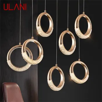 Подвесной светильник ULANI, современные светодиодные креативные светильники, Круглое Декоративное кольцо для домашней столовой