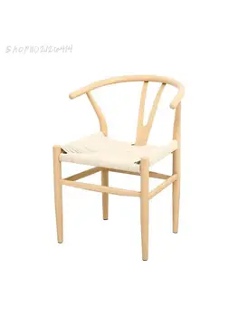 Скандинавский обеденный стул с рисунком для домашних переговоров Y стул имитация дерева стул Yang iron art 1GWRN_16 спинка современный минимализм