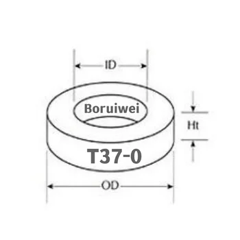 T37-0 Радиочастотные магнитные сердечники бренда Boruiwei высокочастотное радиочастотное магнитное кольцо