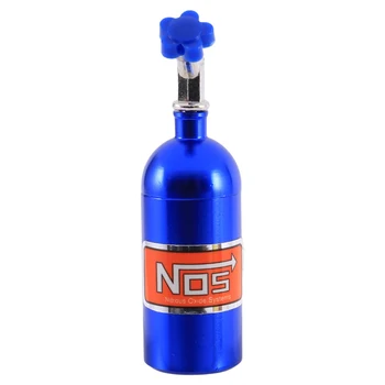Металлическая Бутылка с Имитацией Азота NOS для 1/10 Радиоуправляемого Гусеничного Автомобиля TRX4 Defender Bronco RC4WD D90 D110 Axial Scx10 90046, Синий