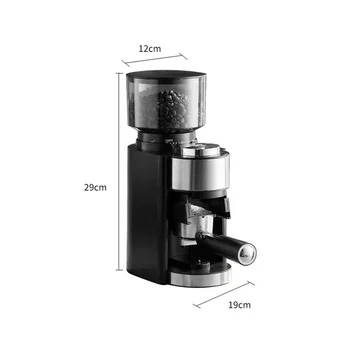 Электрическая кофемолка с регулировкой 18 Уровней Измельчения кофейных зерен Высокоскоростная машина для измельчения эспрессо Штепсельная вилка ЕС