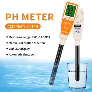 Длительная калибровка PH-метра Водонепроницаемый ATC CF Щелочно-кислотный монитор Тестер PH воды в бассейне теста кожи с двойным дисплеем температуры PH