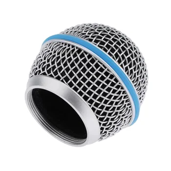 Сменная головка из синей стальной сетки, решетка для микрофона, сменная головка, аксессуары для DIY для Beta58A