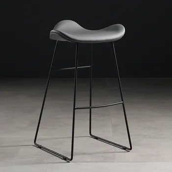 Барный стул Nordic industrial wind легкий роскошный барный стул простой современный железный высокий табурет кухонный кожаный обеденный стул с высокими ножками b