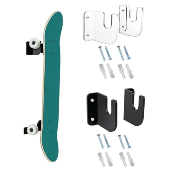 Настенная вешалка для скейтборда, Горизонтальная стойка для показа палубы для скейтборда, крючки для скейтборда, вешалка для хранения палубы для скейтборда