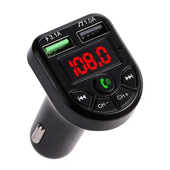 Комплект Автомобильного зарядного устройства с двумя USB-портами 3.1A 1A USB MP3-плеер для Iphone Автомобильный U-диск/TF светодиодный FM-передатчик Bluetooth 5.0 Автомобильный