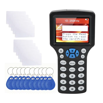 Новый Английский Репликатор 10-Частотный RFID-Дубликатор 13,56 МГц NFC Smart Chip Card Reader CUID/FUID Writer Шифрование Crack Copier