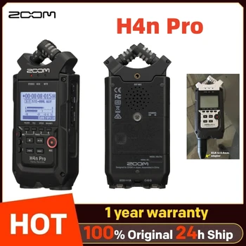 Портативный Удобный рекордер Zoom H4n Pro с 4 входами / 4 дорожками и встроенной микрофонной капсулой X / Y (черный)