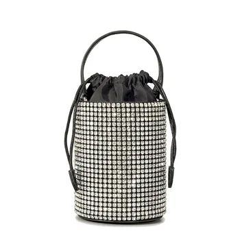 2023 Новая модная сумочка со стразами, женская сумка-мешок на шнурке, Известный бренд, Роскошные Дизайнерские Вечерние кошельки и сумочки Gg