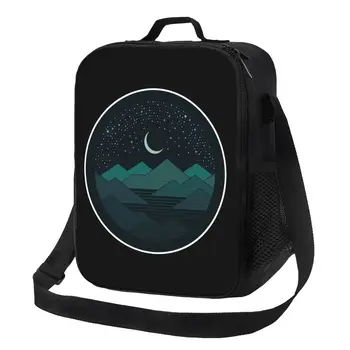 Изолированная сумка для ланча Between The Mountains And The Stars для приключенческого кемпинга, термоохладитель, школьный ланч-бокс для еды.