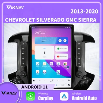 Android 11 14,4-дюймовый автомобильный стереоприемник для Chevrolet Silverado GMC SIERRA 2013-2020 Мультимедийный плеер с сенсорным экраном 2K