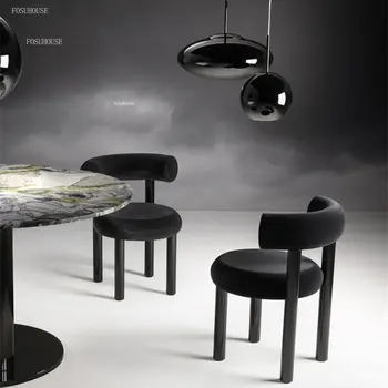 Скандинавские обеденные стулья Современный обеденный стул с простой спинкой для кухонной мебели Стул для макияжа в спальне Креативные дизайнерские стулья Z