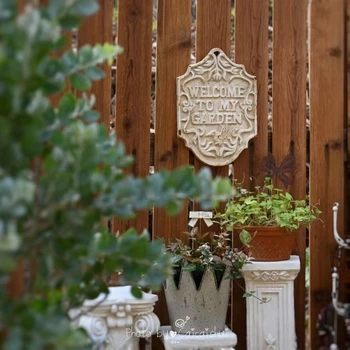Изысканный чугунный цветочный знак Колибри для сада, наружного двора, балкона, украшения дома