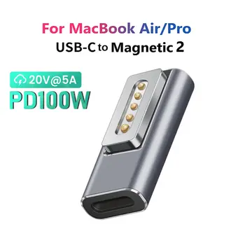 Магнитный Адаптер USB Type C PD для Magsafe 1 2 MacBook Air Pro Со Светодиодным Индикатором Быстрая Зарядка Конвертер Магнитных Штекеров