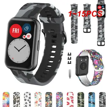 1 ~ 15ШТ для Huawei Watch Fit Band, силиконовый ремешок для смарт-часов с монтажными аксессуарами, браслет для Huawei Watch Fit Strap
