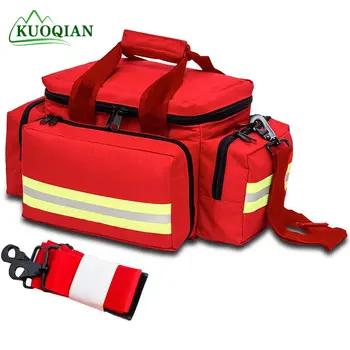 Медицинская сумка для оказания первой помощи на открытом воздухе, аварийно-спасательная сумка большой емкости, пустые водонепроницаемые светоотражающие Оксфордские дорожные сумки с несколькими карманами