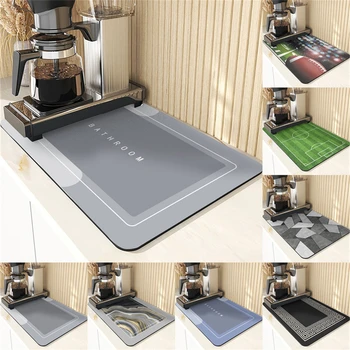 Коврики для столовых приборов в американском геометрическом стиле с изображением футбольного поля, индивидуальная настольная упаковка, коврик для сушки посуды на кухне