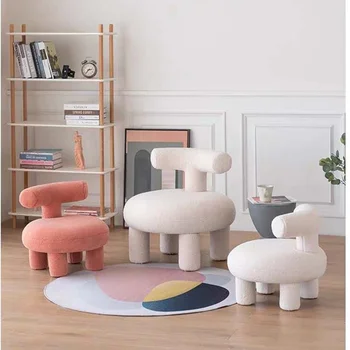 Скандинавские креативные дизайнерские стулья для гостиной, обеденные стулья для кухонной мебели, спальни, Современный минималистичный стул с симпатичной спинкой MC