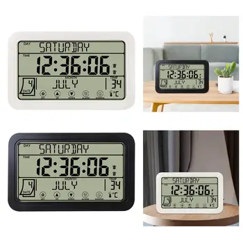 Электронные Настенные Часы с большим количеством Индикаторов Температуры И Влажности, Будильник