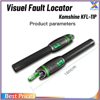 Komshine KFL-11P-10-LC VFL Visuel Дефектоскоп для оптоволоконного тестирования 10 МВт 10 км Подходит для разъема LC