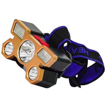 5 светодиодных фонарей, устанавливаемых на голову, USB Перезаряжаемый портативный фонарик с 4 режимами для кемпинга, пеших прогулок, простоя в дороге
