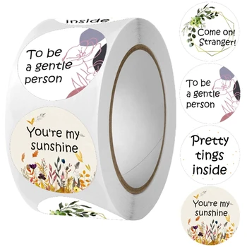 Благодарственные этикетки, круглые упаковочные наклейки для поздравительных открыток, посылок