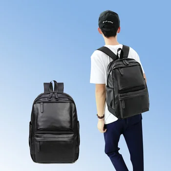Новый корейский повседневный рюкзак из искусственной кожи для любителей путешествий на открытом воздухе, большая вместимость для мужчин и женщин, компьютер