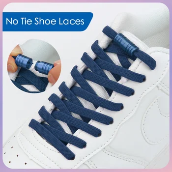 Эластичные шнурки с металлическим замком, без завязывания, шнурки для детских и взрослых кроссовок, ленивые шнурки, быстрые шнурки, один размер подходит для любой обуви