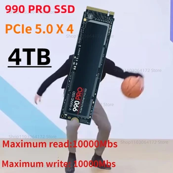Совершенно Новый 990PRO SSD 10000 Мбит/с M.2 1 ТБ 2 ТБ 4 ТБ PCIe 5.0x4 NVMe Диск 2 ГБ Dram Кэш Внутренний Твердотельный Накопитель для Настольных ПК PS5