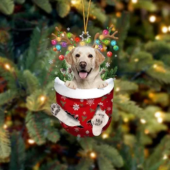 1 шт. Рождественское украшение, акриловая пластина, рождественские чулки для собак, 2d елочные украшения, поделки, подвесные украшения