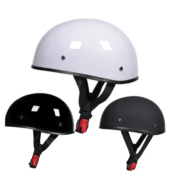 шлем винтажный ретро cascos para moto для скутера, крейсера, вертолета, мотоциклетный шлем с половиной лица